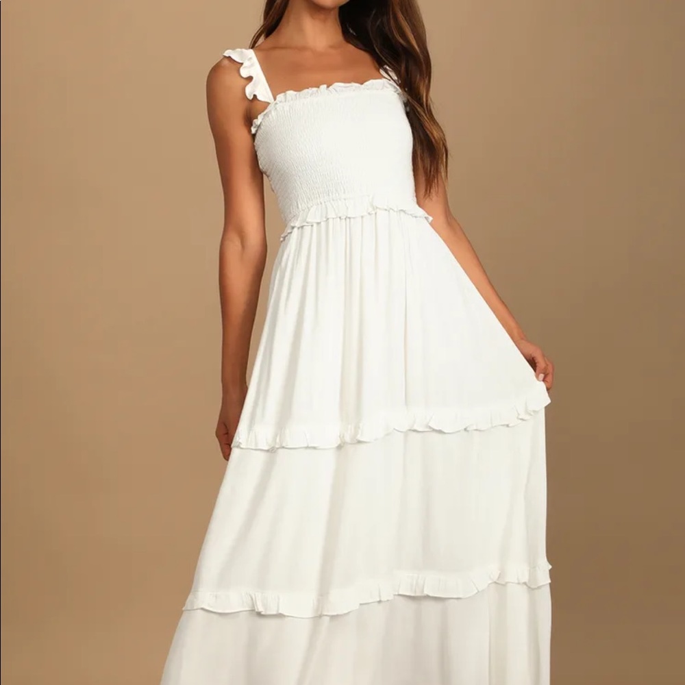 White summer maxi dress